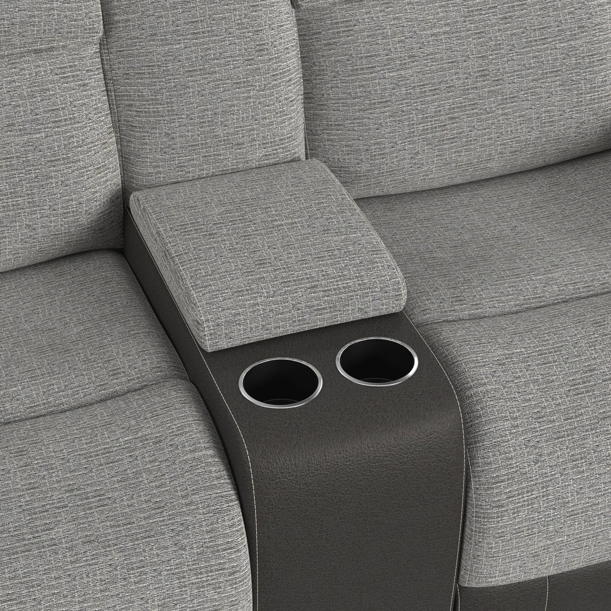Hornet 3PC Living Room Set in Rancho Grey-Sofa, Loveseat & Recliner