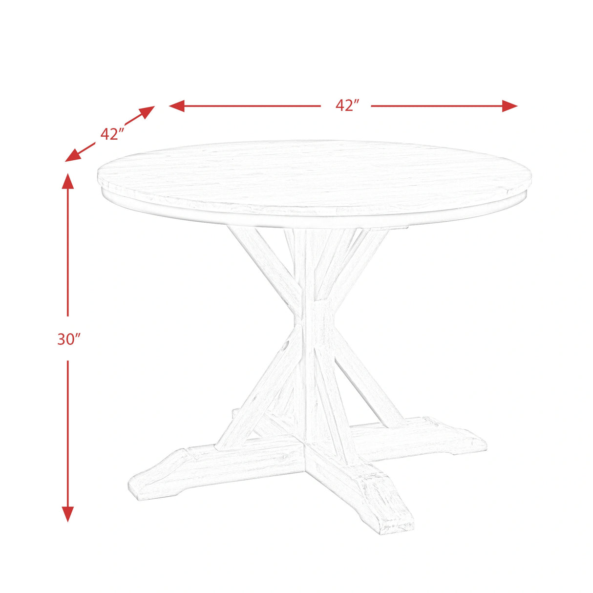 Callista Round Standard Height 5PC Dining Set-Table and Four Chairs