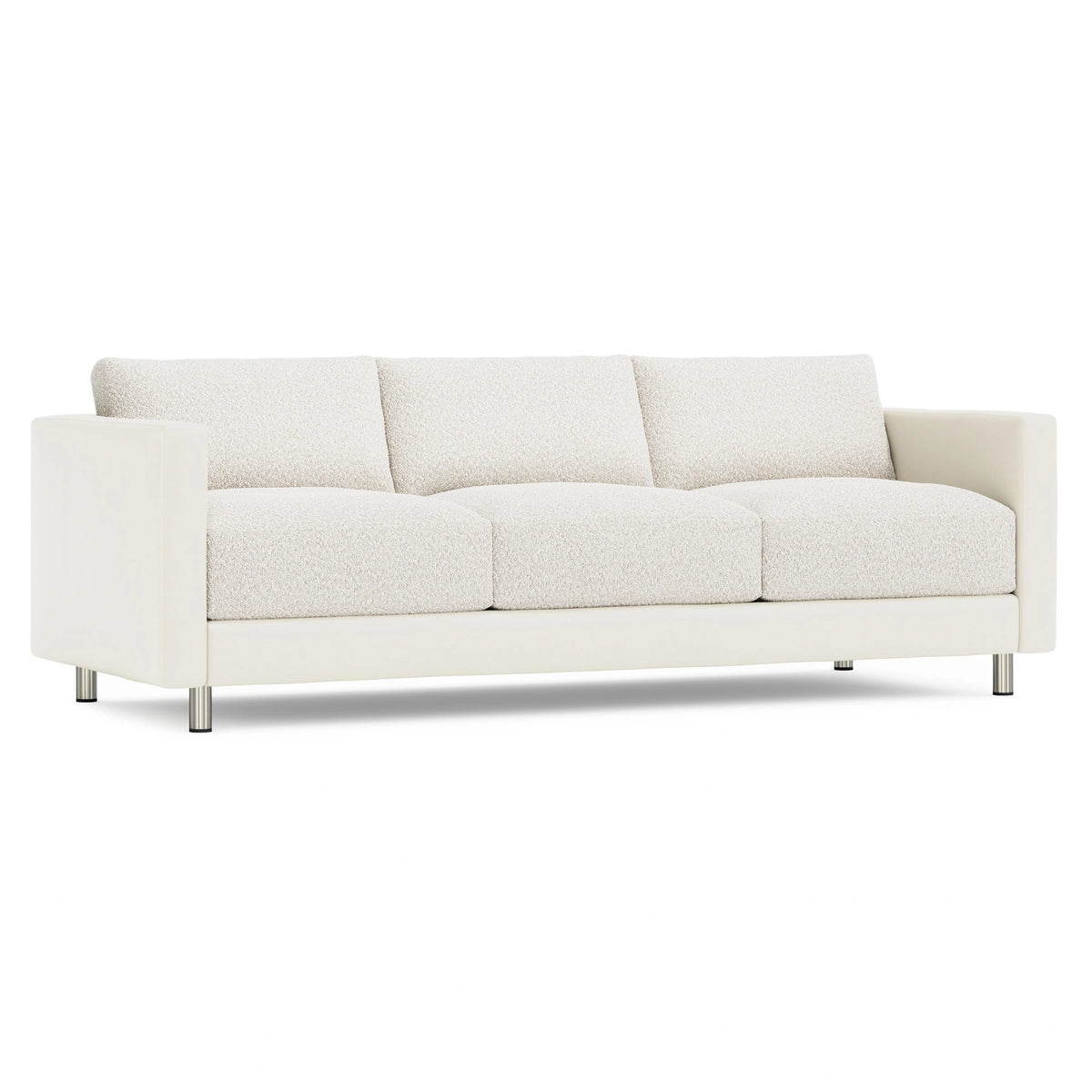 Dakota Leather-Fabric Sofa Without Pillows