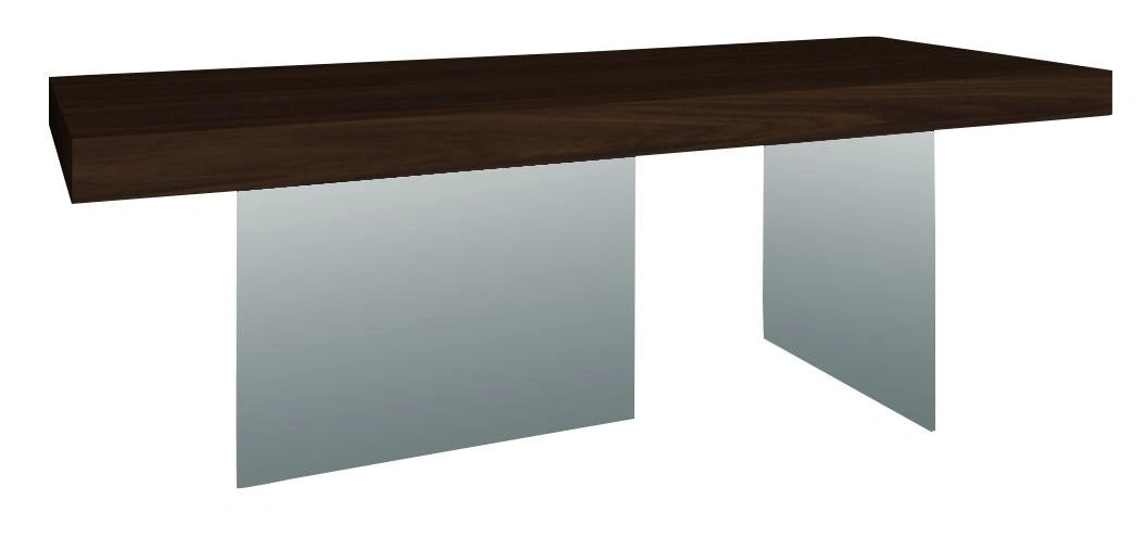 J&M Float Rectangular Dining Table in Dark Oak