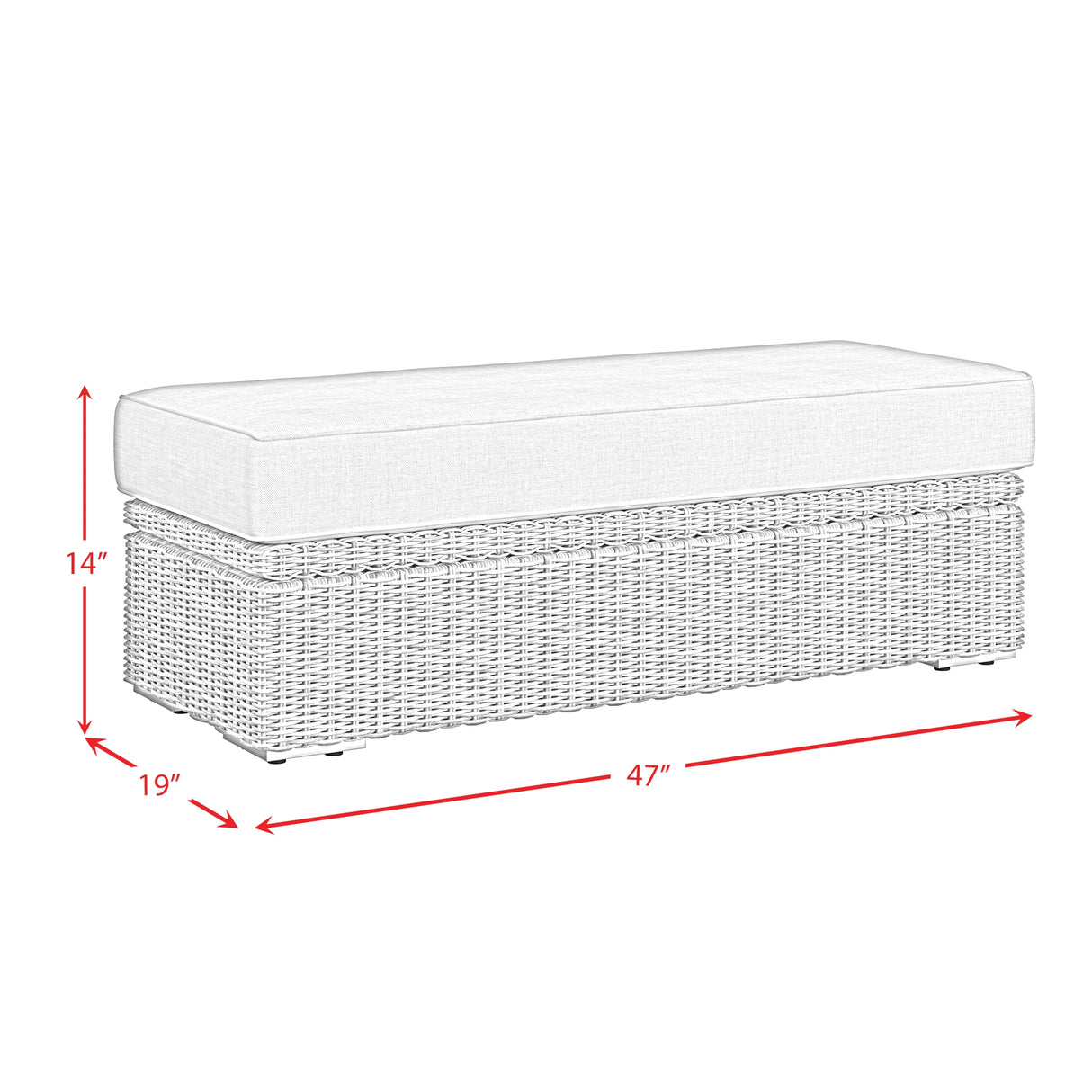 Carmona 6PC Conversion Set in Natural and Olefin Beige with Ottoman