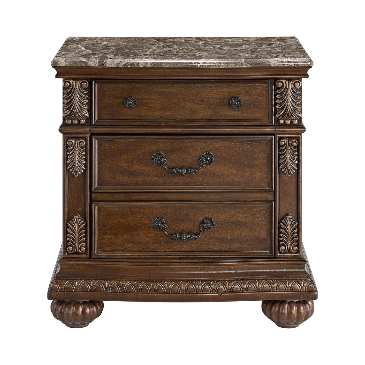Cadenza Nightstand with USB-C in Brown