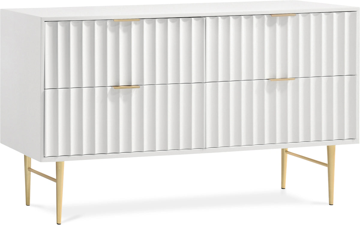 Modernist White Gloss Dresser