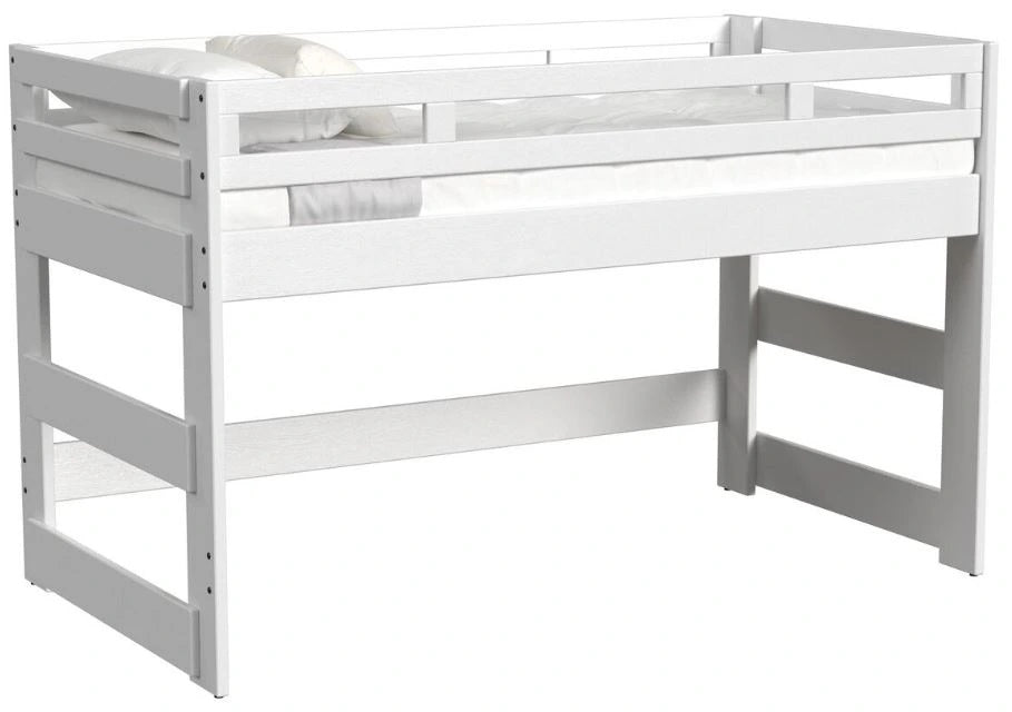 Elements International Cali Kids Twin Junior Loft Bed in White image