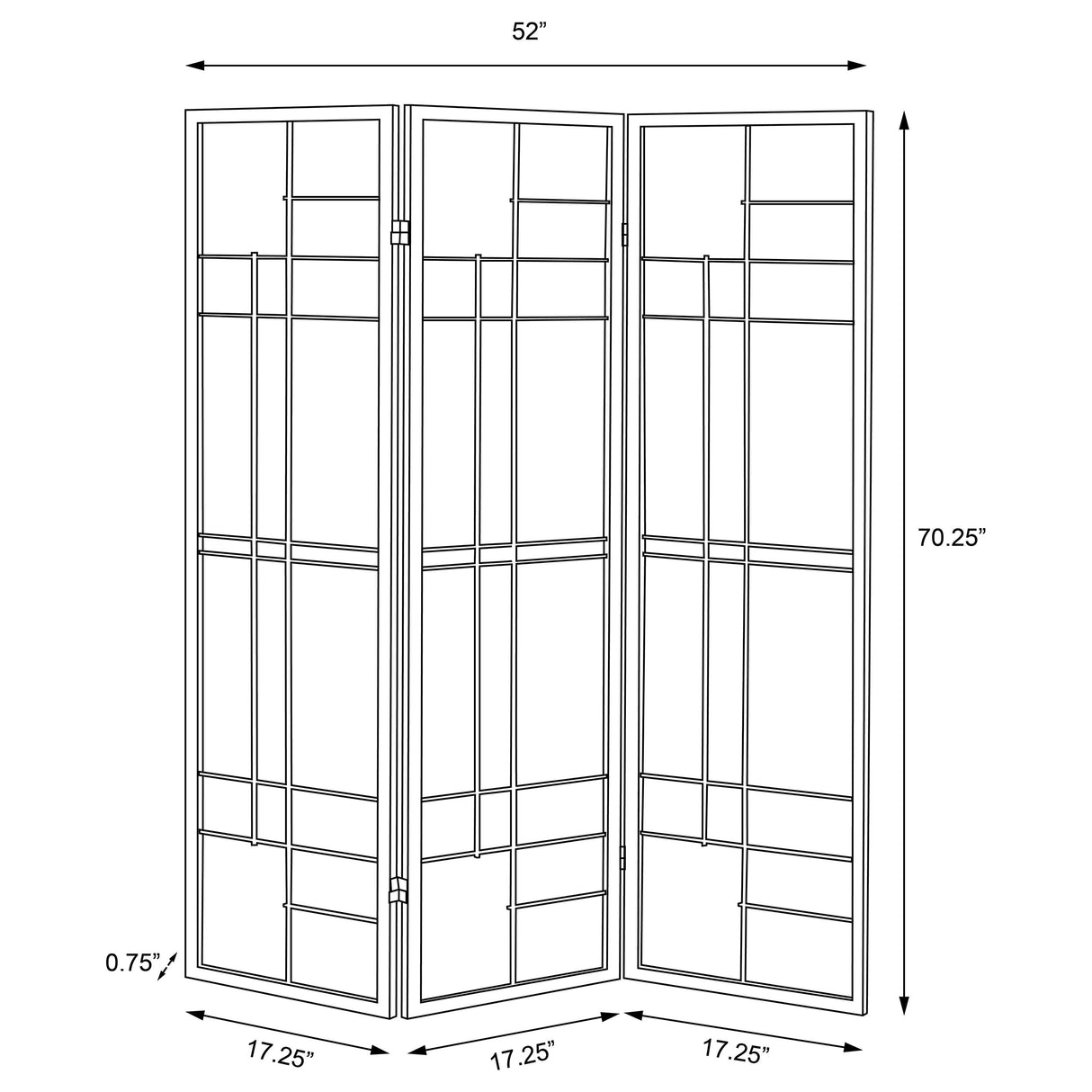Katerina Three-Panel Room Divider
