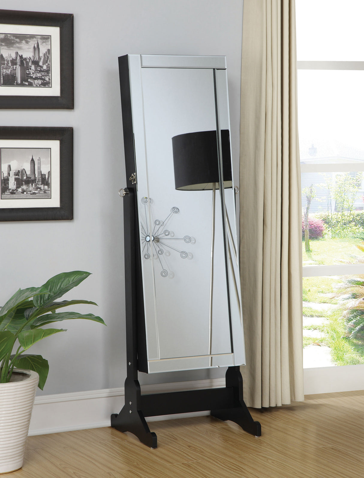 Cortez Jewelry Cheval Mirror - galleria furniture outlet