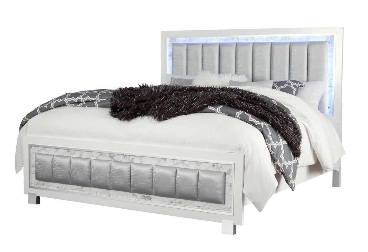 Santorini White Bed