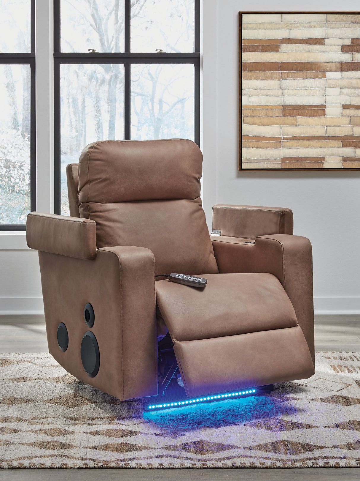 Lorrenton Power Glider Recliner with Audio System - galleria furniture outlet