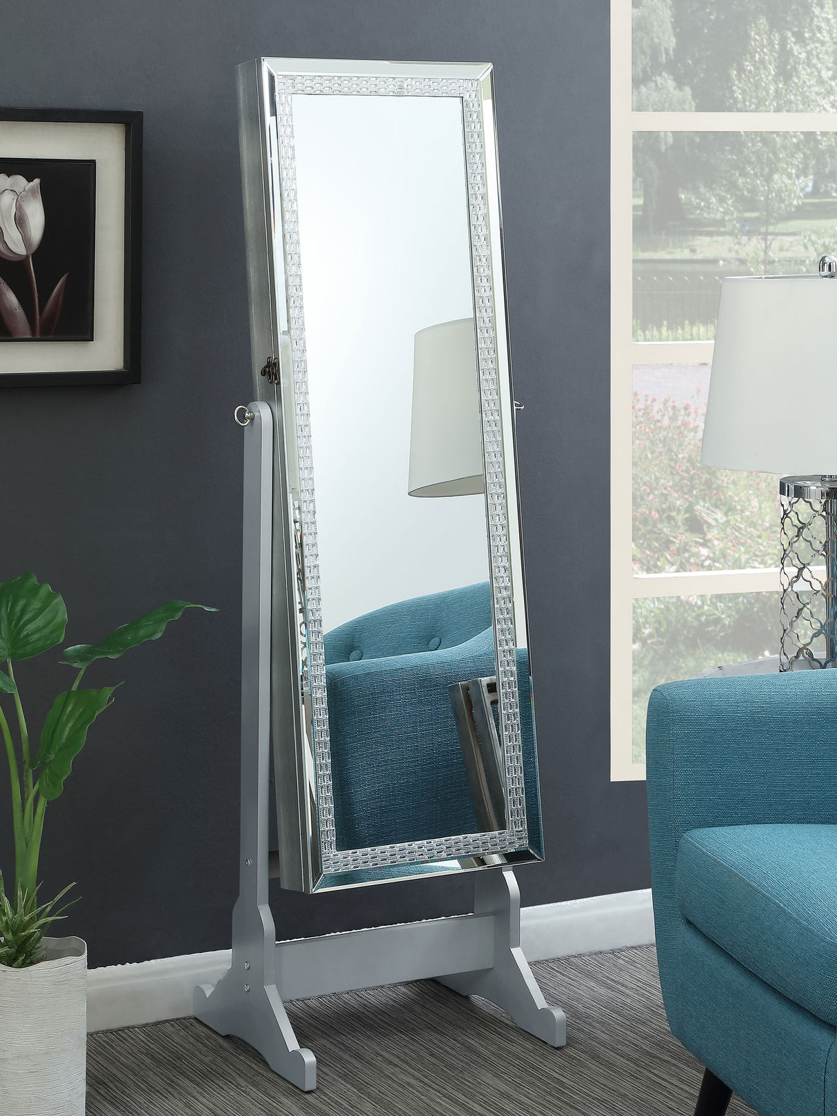 Elle Jewelry Cheval Mirror - galleria furniture outlet