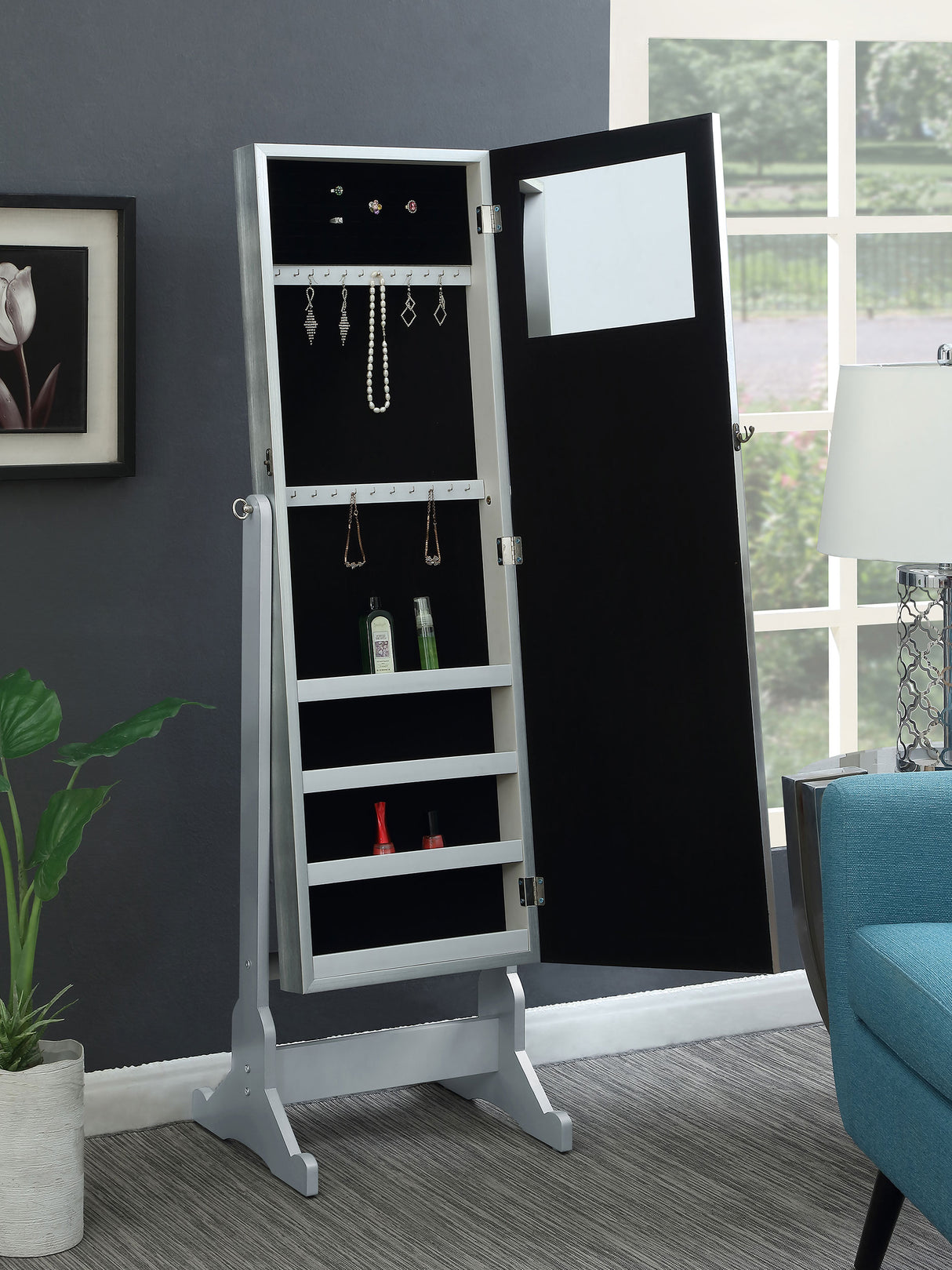 Elle Jewelry Cheval Mirror - galleria furniture outlet