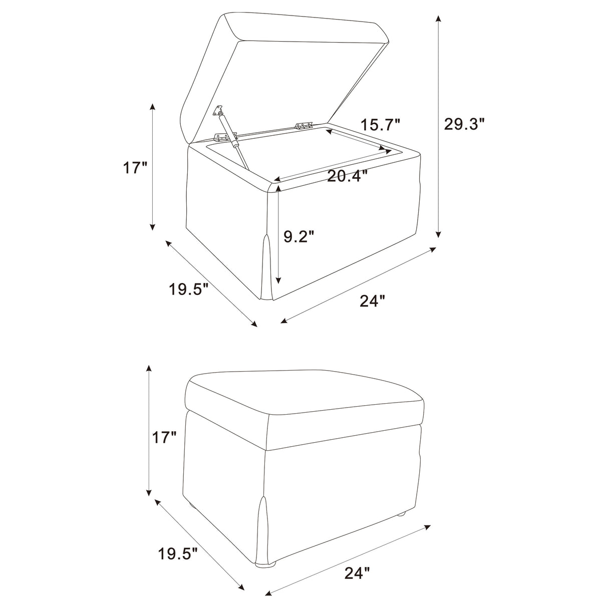 Winter Storage Ottoman - galleria furniture outlet