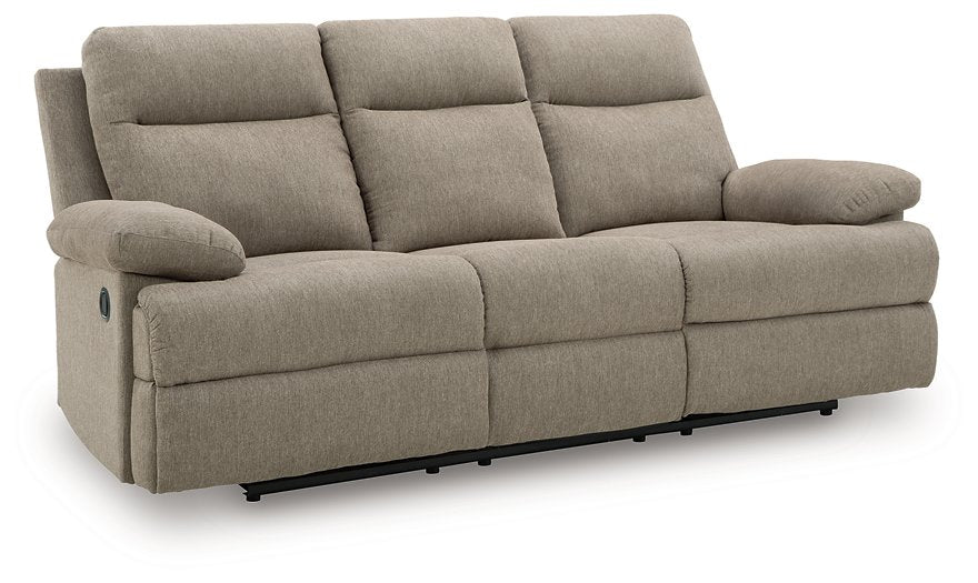 Side-Swipe Reclining Sofa with Drop Down Table - galleria furniture outlet