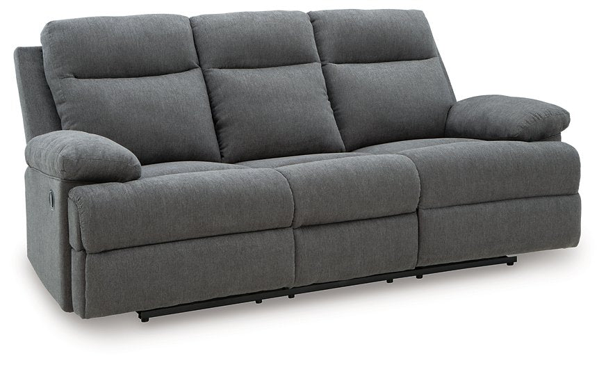 Side-Swipe Reclining Sofa with Drop Down Table - galleria furniture outlet