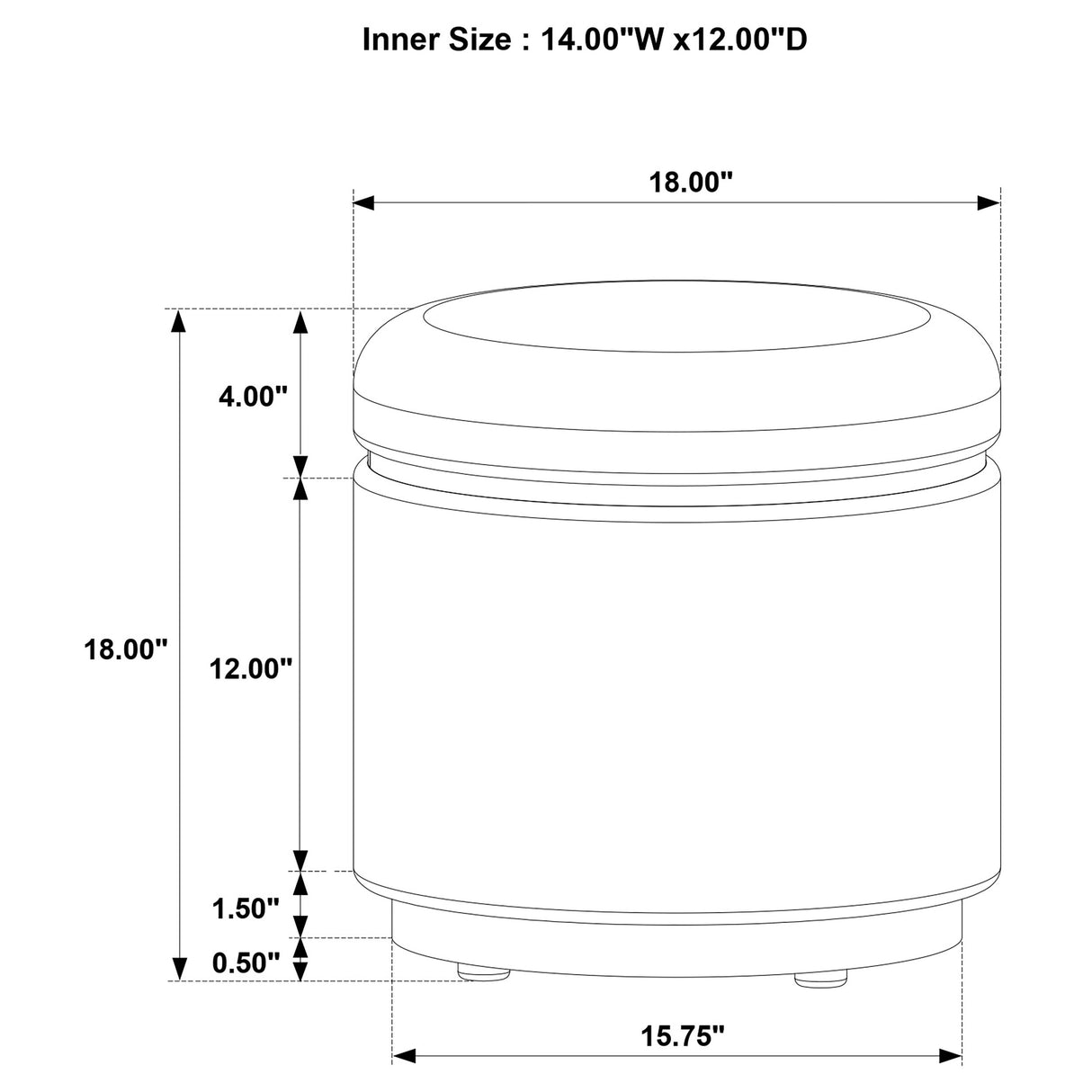 Remuda Storage Ottoman - galleria furniture outlet