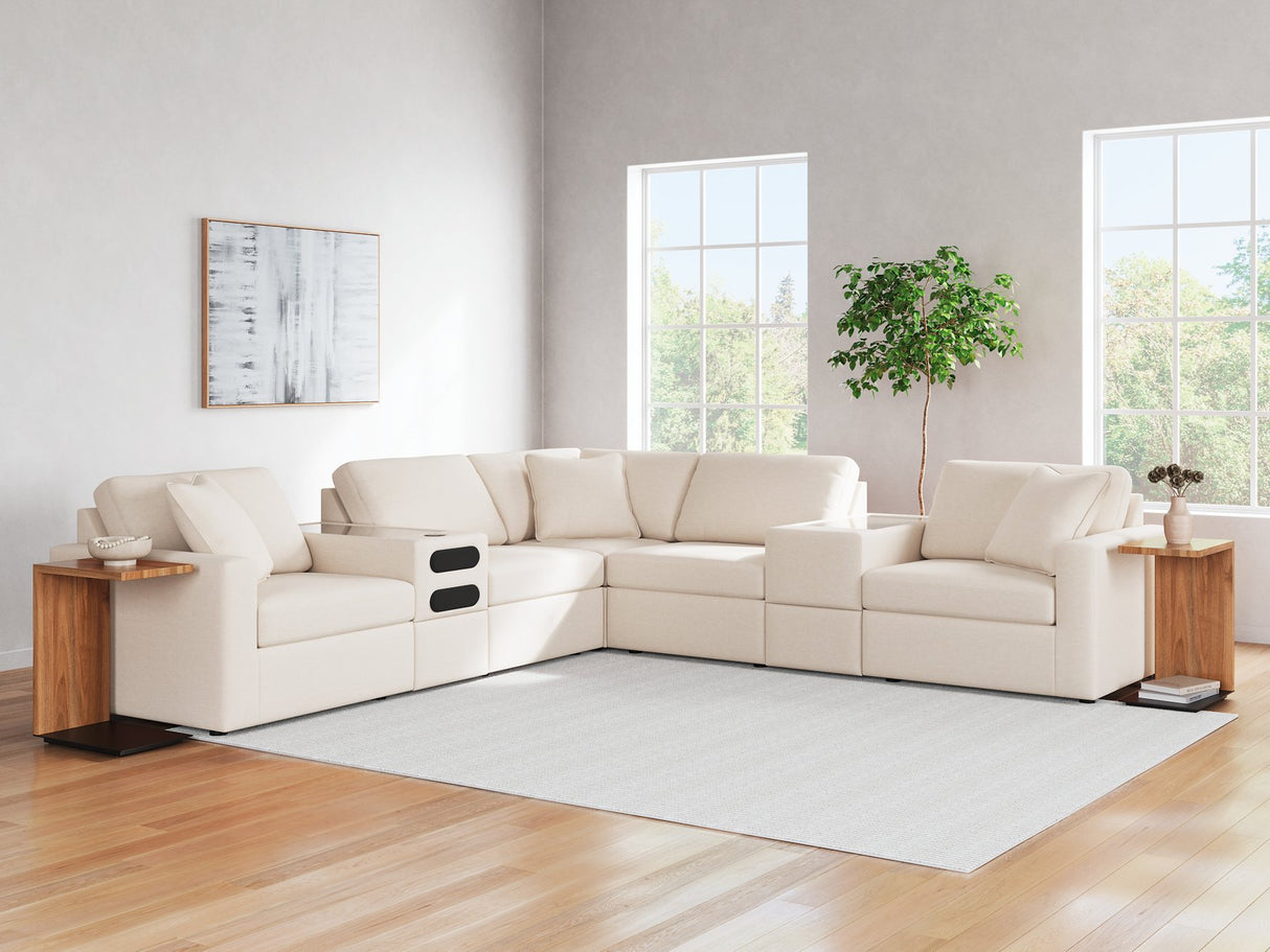 Modmax Balanced Sectional with Audio and Storage Consoles - galleria furniture outlet