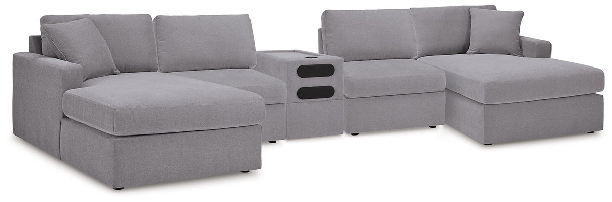 Modmax 5 Piece Sectional with Audio Console - galleria furniture outlet