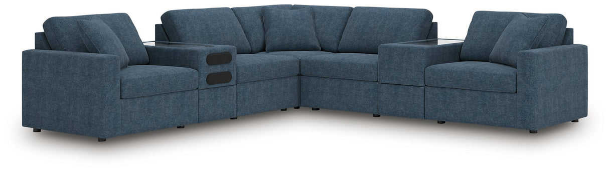 Modmax Balanced Sectional with Audio and Storage Consoles - galleria furniture outlet