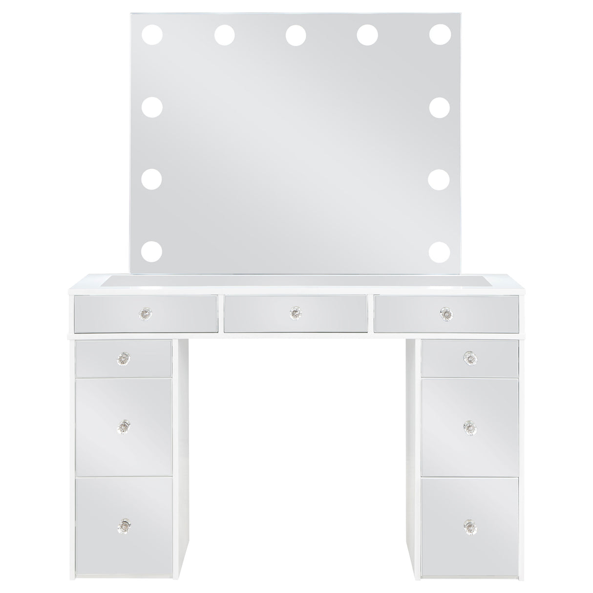 Regina Makeup Vanity Table with LED Mirror and Stool