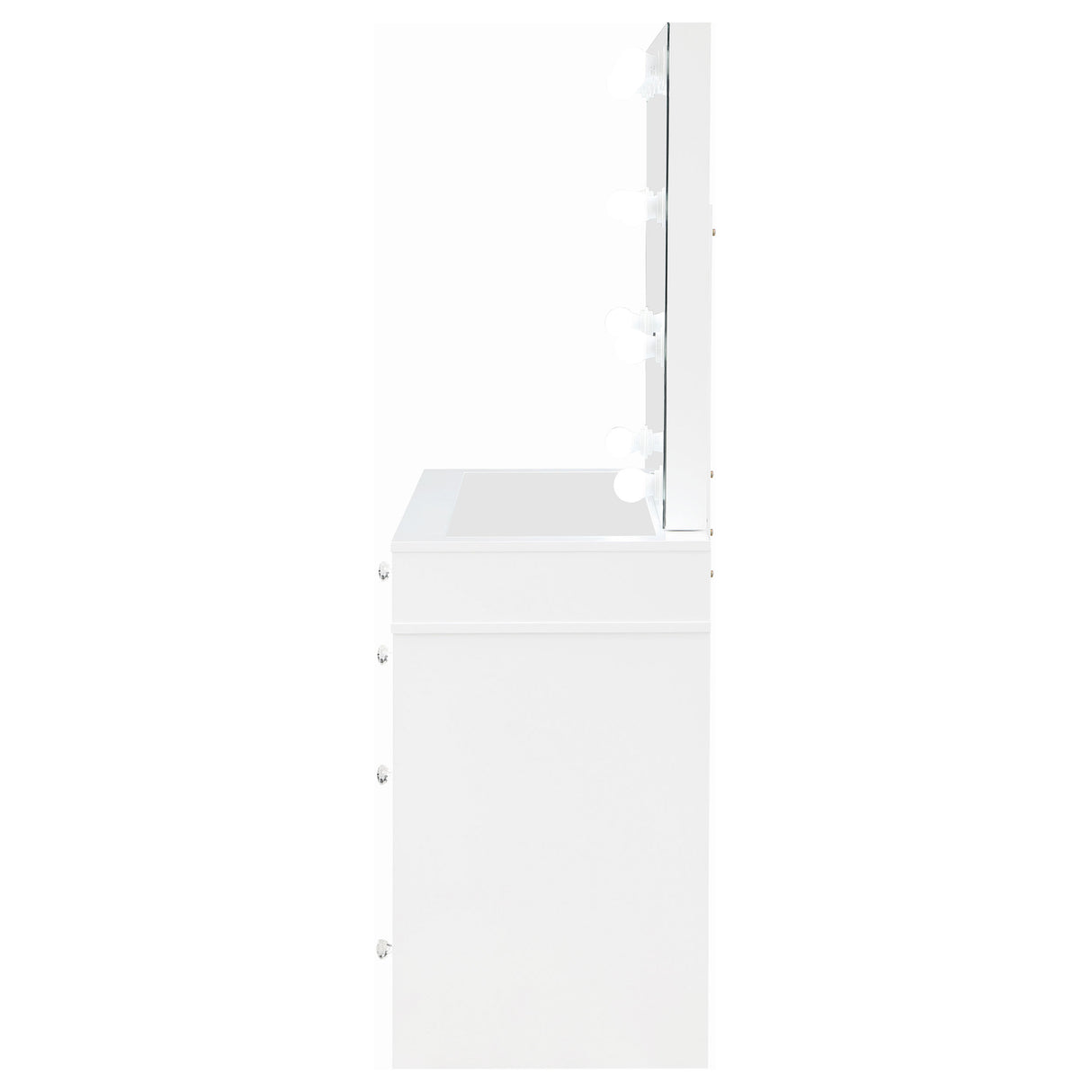 Regina Makeup Vanity Table with LED Mirror and Stool - galleria furniture outlet