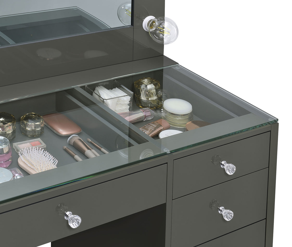 Acena Makeup Vanity Table with LED Mirror