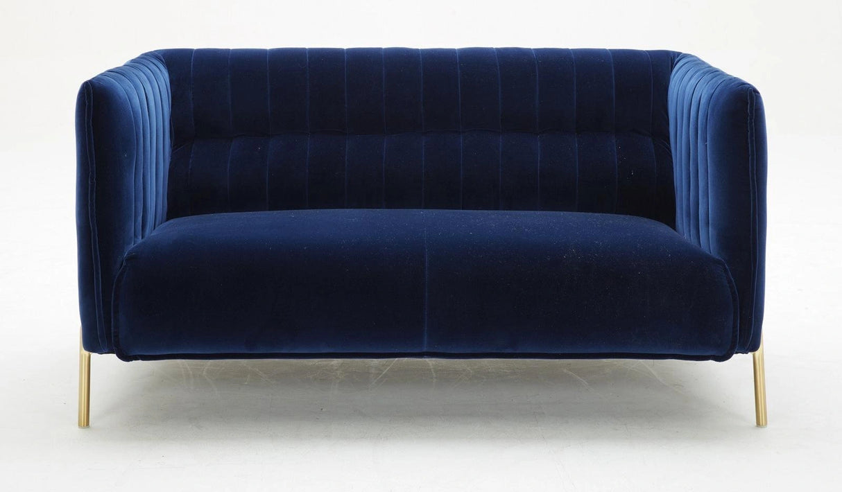 J&M Furniture Deco Loveseat in Blue