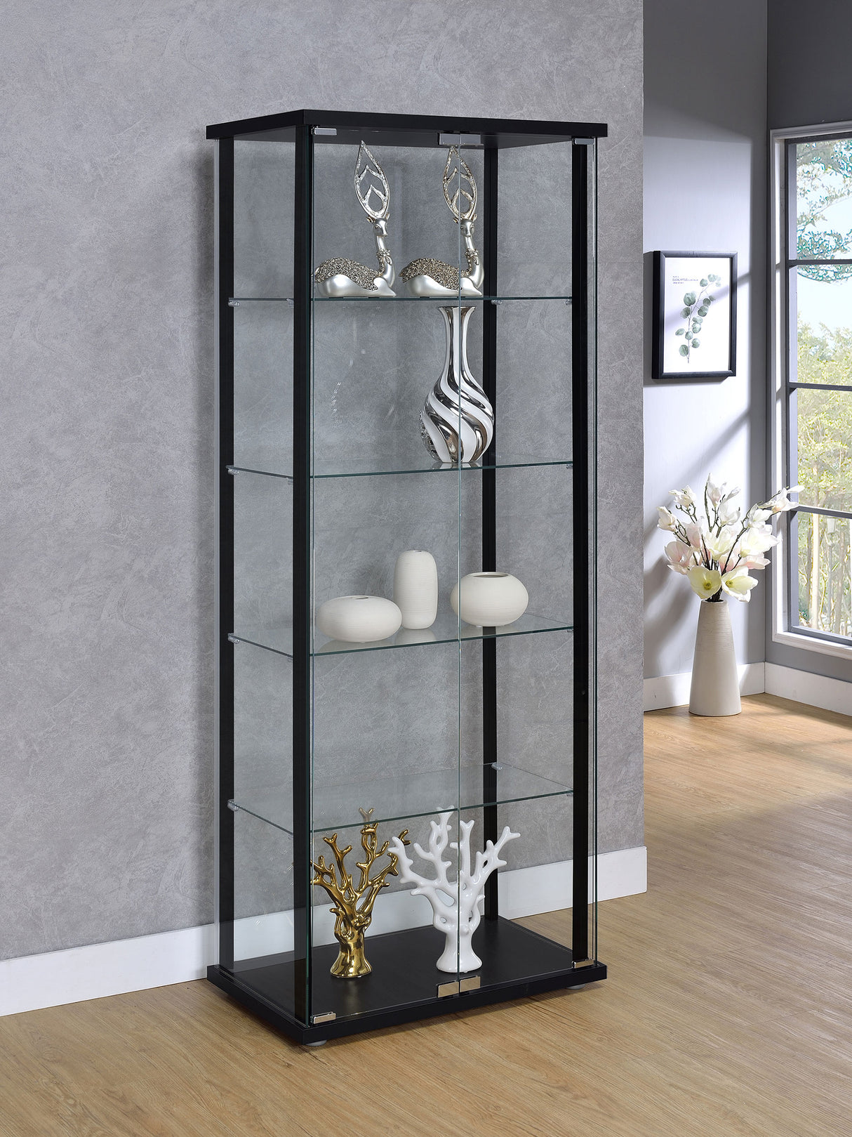 Delphinium Curio Cabinet - galleria furniture outlet