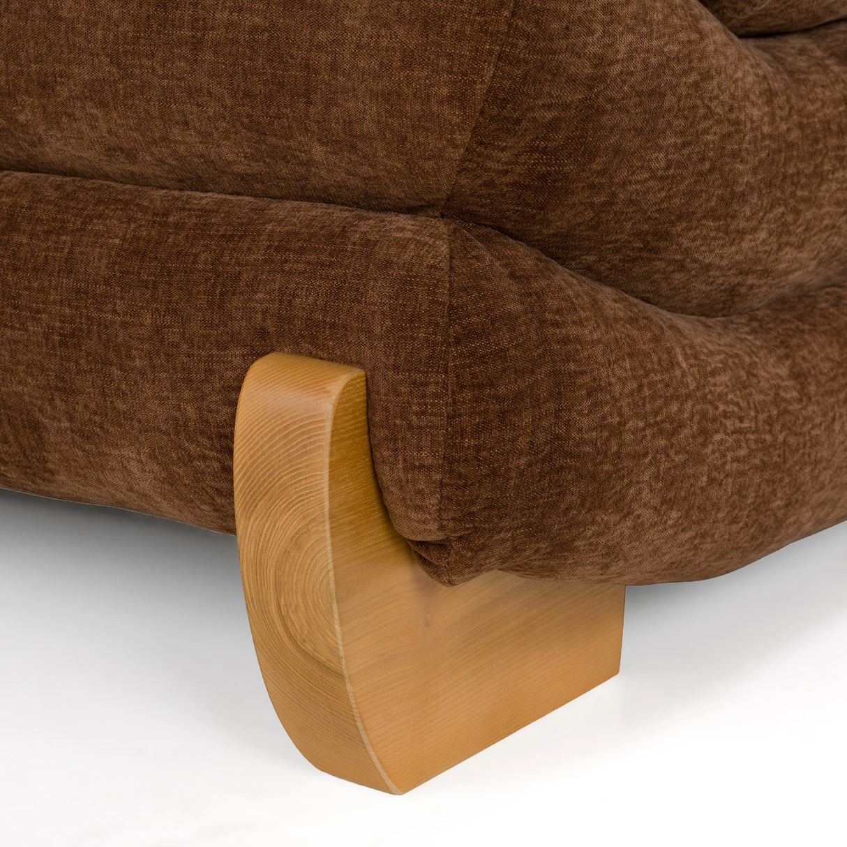 Crockett - Modern Brown Fabric Sectional Sofa