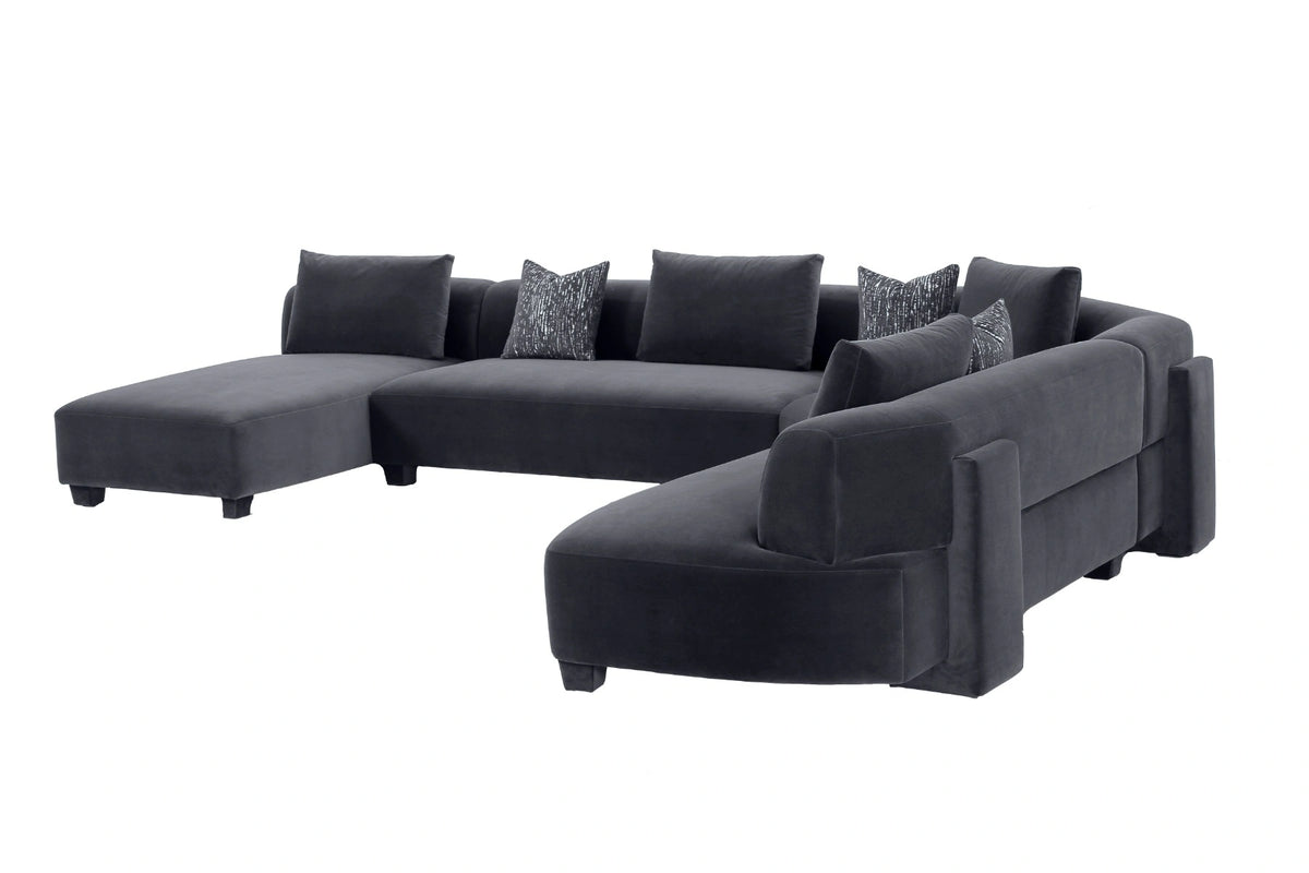 Divani Casa Bayou Contemporary Sectional Sofa - galleria furniture outlet