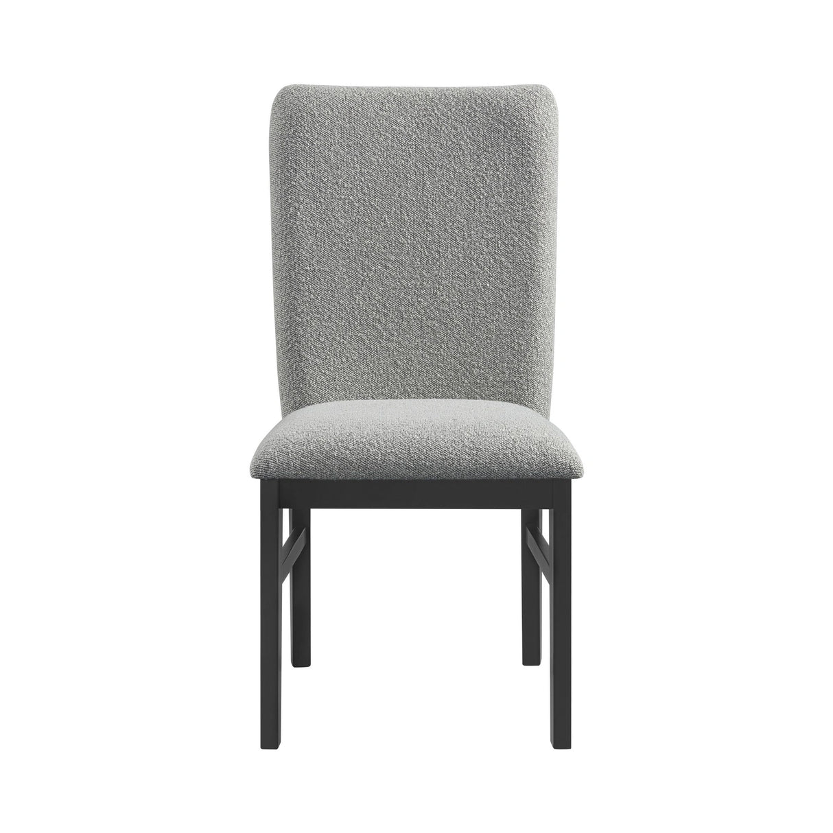 Portland Side Chair with Grey Fabric (PGY1113-4) in Black (2 Per Carton)