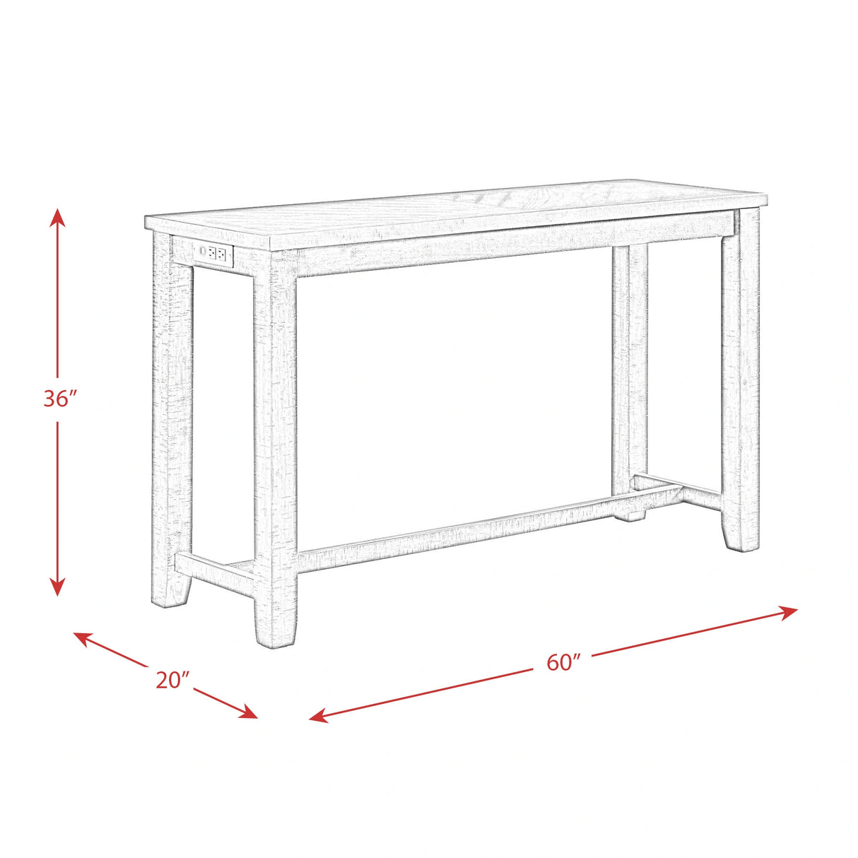 Jax Bar Table Single Pack (Table + Three Stools) in Cherry