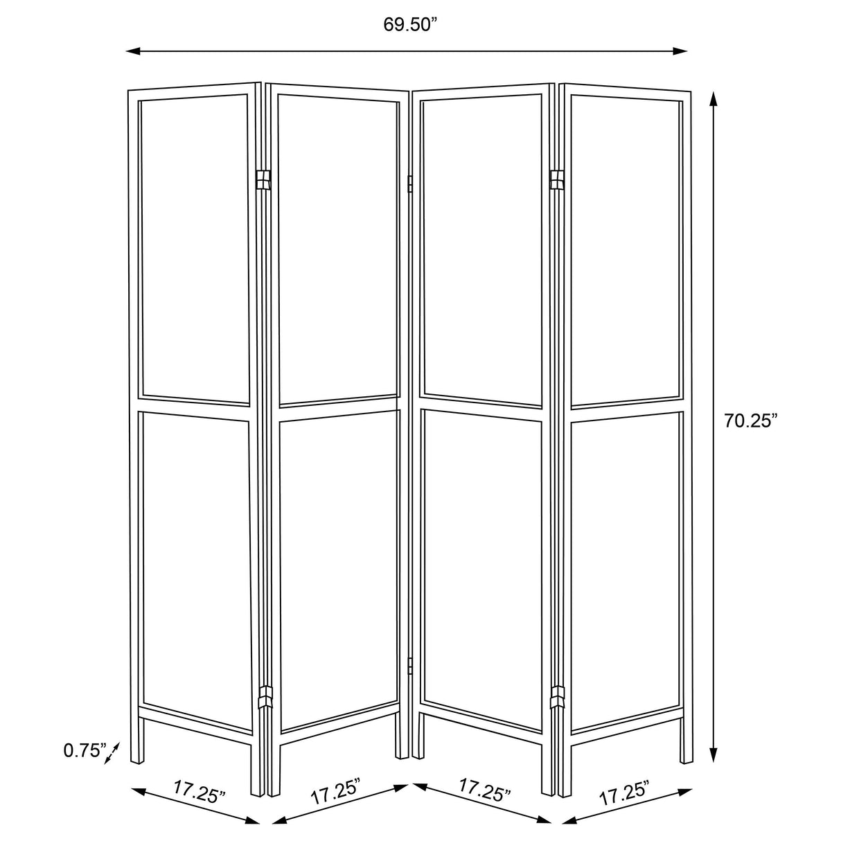 Mattison Four-Panel Room Divider - galleria furniture outlet