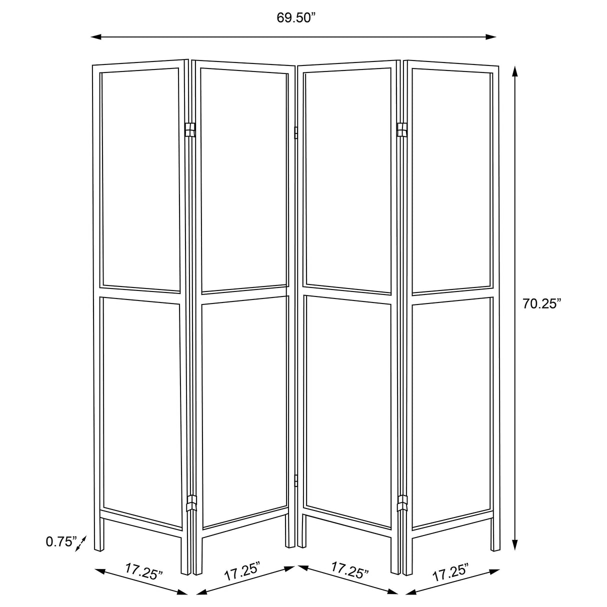 Mattison Four-Panel Room Divider - galleria furniture outlet