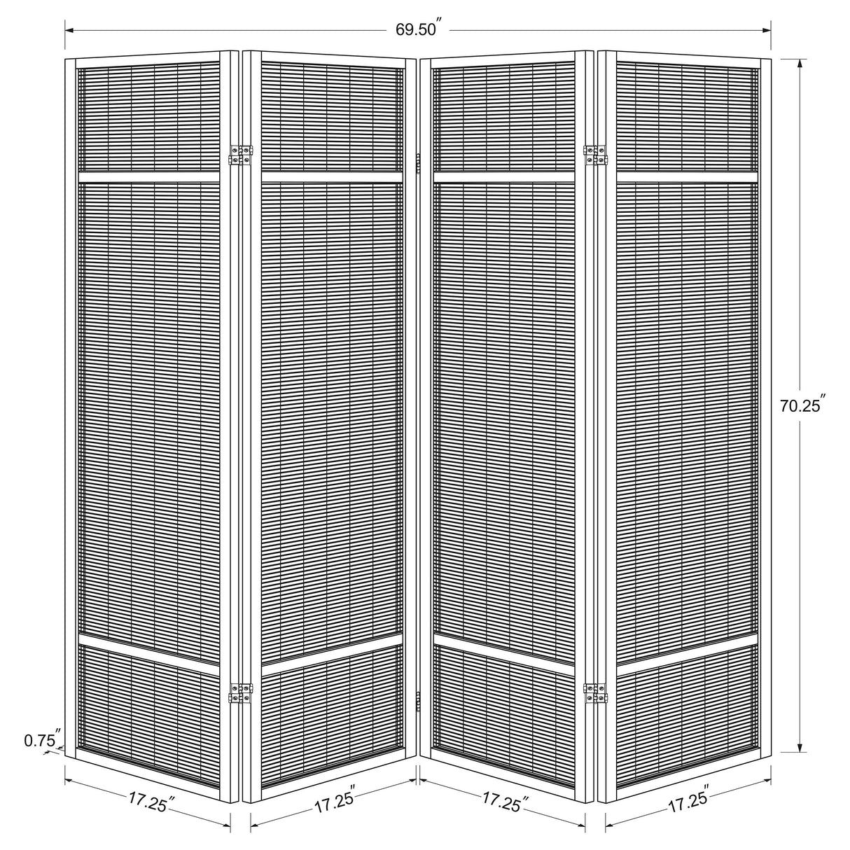 Pearce Four-Panel Room Divider - galleria furniture outlet