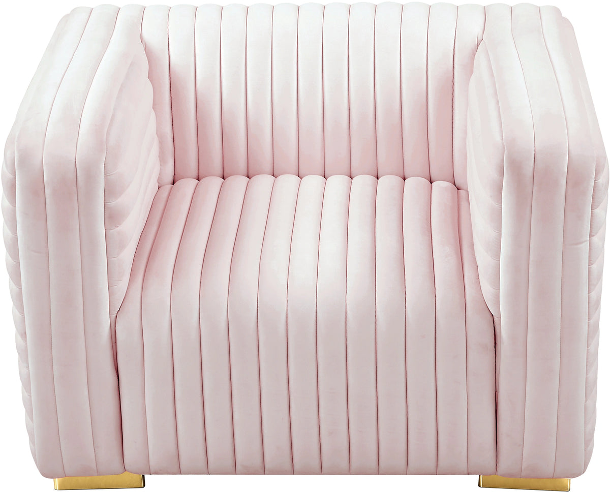 Ravish Pink Velvet Chair