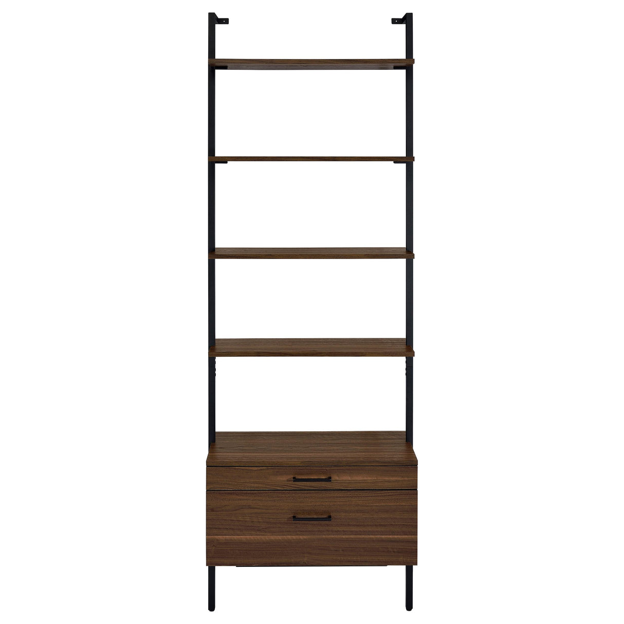 Owens 3-piece 96-inch Wall Mounted Bookshelf Set Walnut