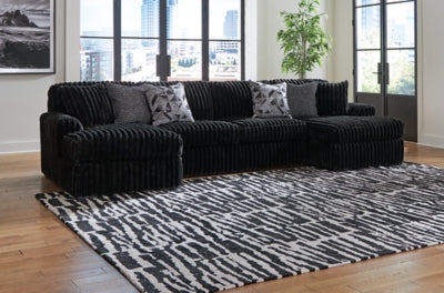 Midnight-Madness Sectional with Chaise - galleria furniture outlet