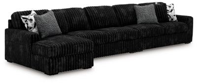 Midnight-Madness Sectional with Chaise - galleria furniture outlet