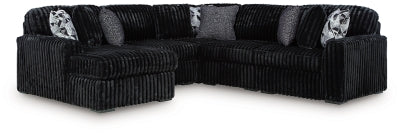 Midnight-Madness Sectional with Chaise - galleria furniture outlet