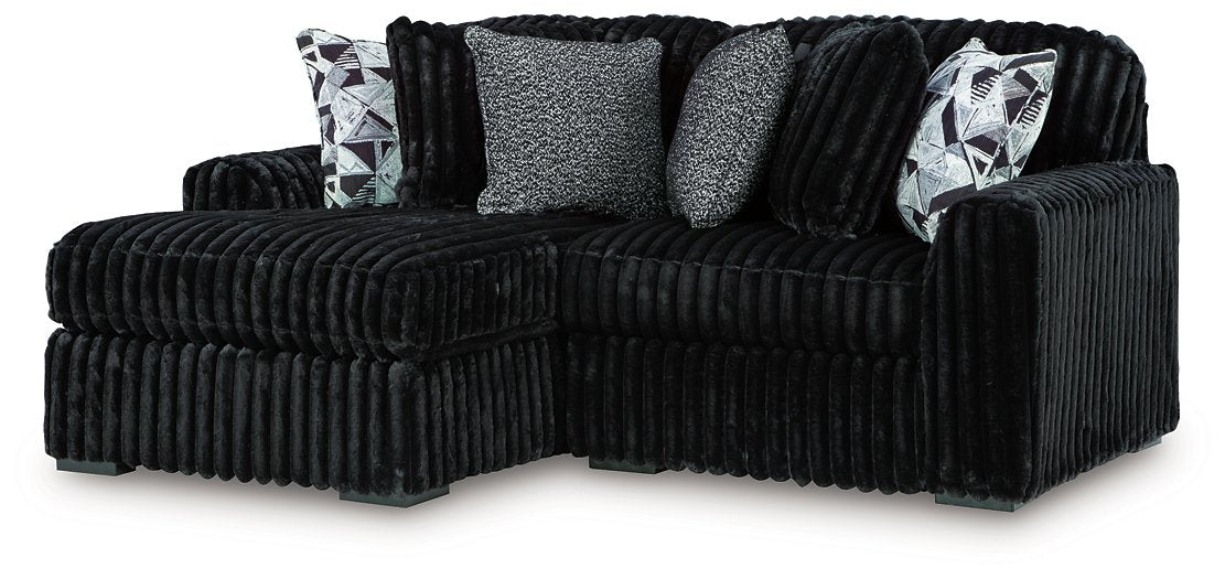 Midnight-Madness Sectional with Chaise - galleria furniture outlet