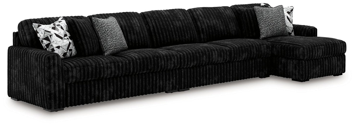 Midnight-Madness Sectional with Chaise - galleria furniture outlet