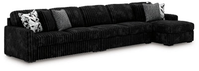 Midnight-Madness Sectional with Chaise - galleria furniture outlet