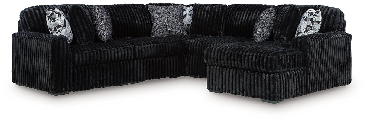 Midnight-Madness Sectional with Chaise - galleria furniture outlet