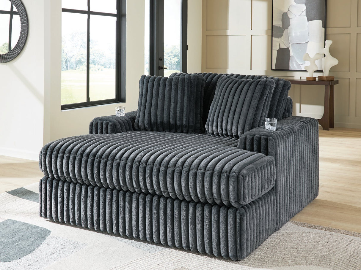 Midnight-Madness Oversized Chaise - galleria furniture outlet