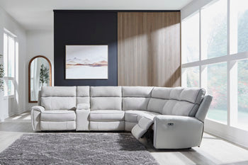 Social Pointe Power Reclining Sectional - galleria furniture outlet