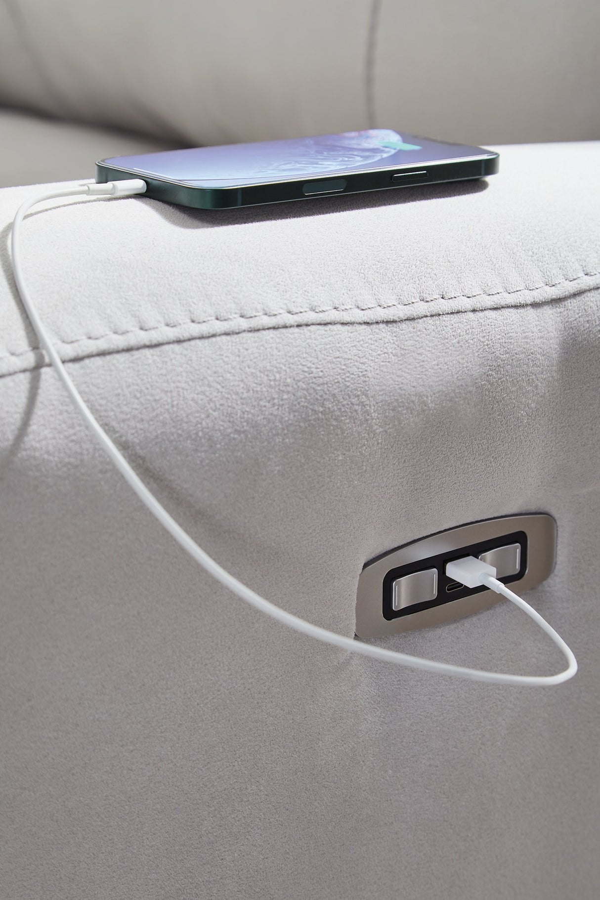 Social Pointe Power Reclining Sectional - galleria furniture outlet