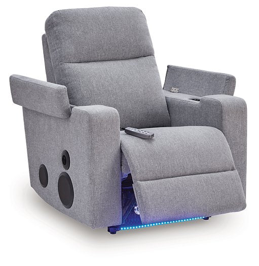 Pineland Power Glider Recliner with Audio System - galleria furniture outlet