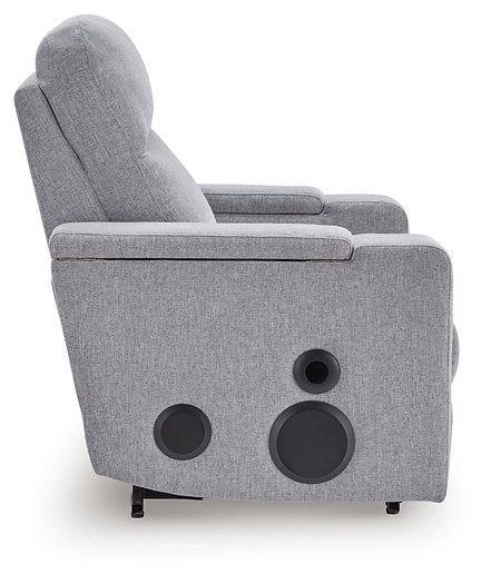 Pineland Power Glider Recliner with Audio System - galleria furniture outlet