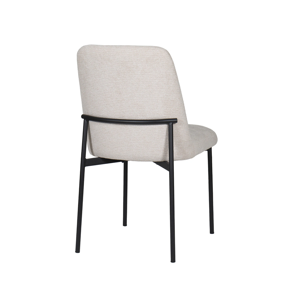Erik Side Chair W/ Black Metal Frame -Beige (2 Per Carton)