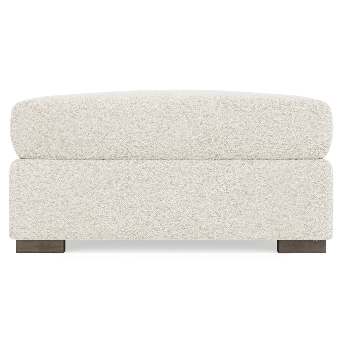 Helena Fabric Ottoman Wood Foot