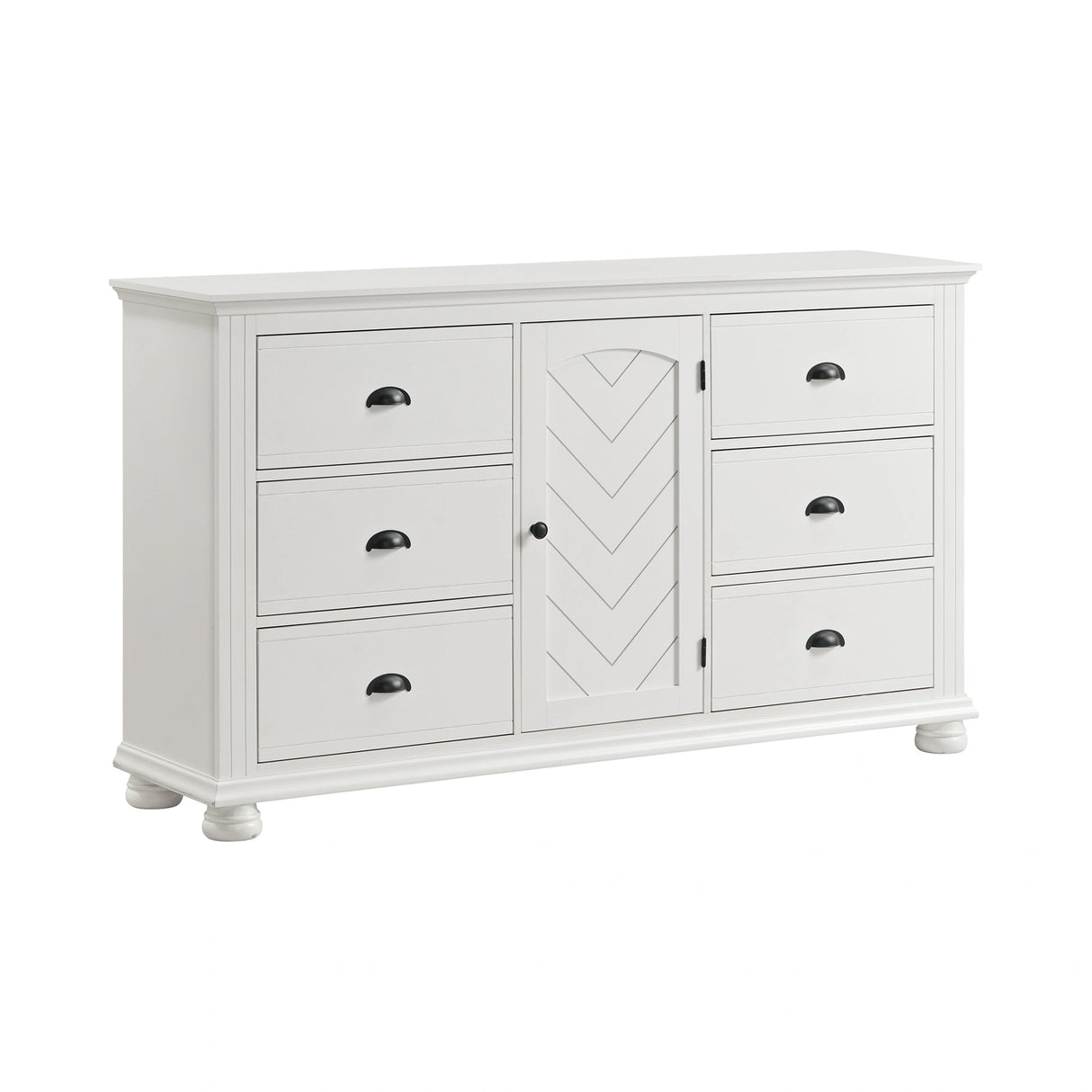 Kona 6-Drawer Dresser in White